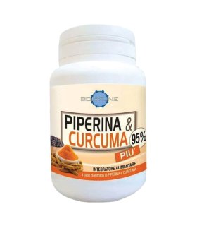 Piperina & Curcuma Più - Integratore antiossidante per il benessere gastrointestinale - 60 capsule
