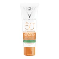 Capital Soleil Trattamento Opacizzante 3 in 1 SPF 50+ - Protezione Solare Molto Alta - 50 ml