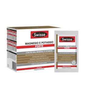 Swisse Magnesio e Potassio Forte - Integratore alimentare con vitamine e sali minerali - 24 buste