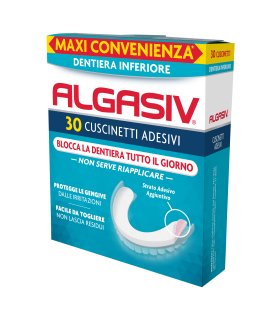 Algasiv Adesivo 30 Cuscinetti Protesi Inferiore
