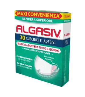 Algasiv Adesivo 30 Cuscinetti Protesi Superiore