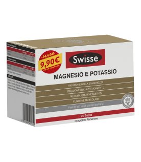 Swisse Magnesio e Potasso - Integratore alimentare di vitamine e sali minerali - 24 buste - PROMO