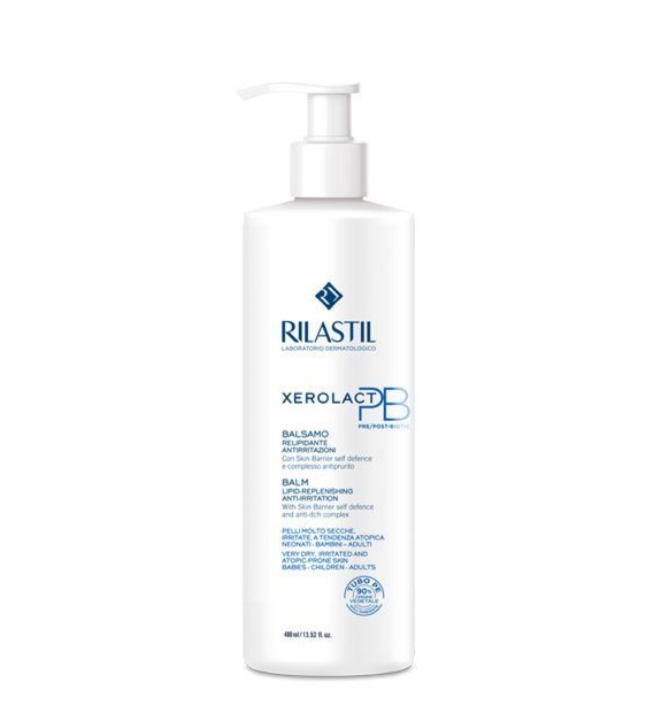 Rilastil Xerolact Balsamo PB Viso e Corpo, Relipidante, Antirritazioni, Indicato per Neonati, Bambini e Adulti, per le Pelli con Tendenza Atopica, Confezione da 400 ml-image