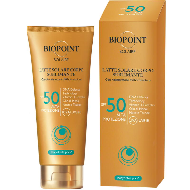 BIOPOINT Crema Solare 50 SPF Latte Corpo Protezione Alta 200 ml - Immagine 4