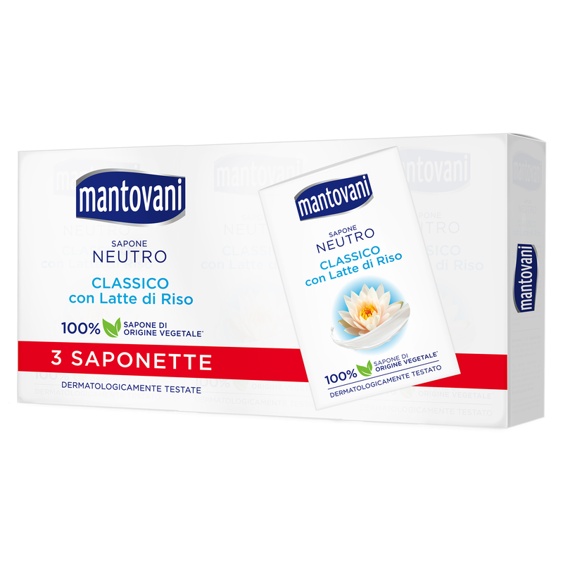 Saponetta Neutra Classica Con Latte Di Riso 3 Pezzi 90 Grammi - Immagine 6