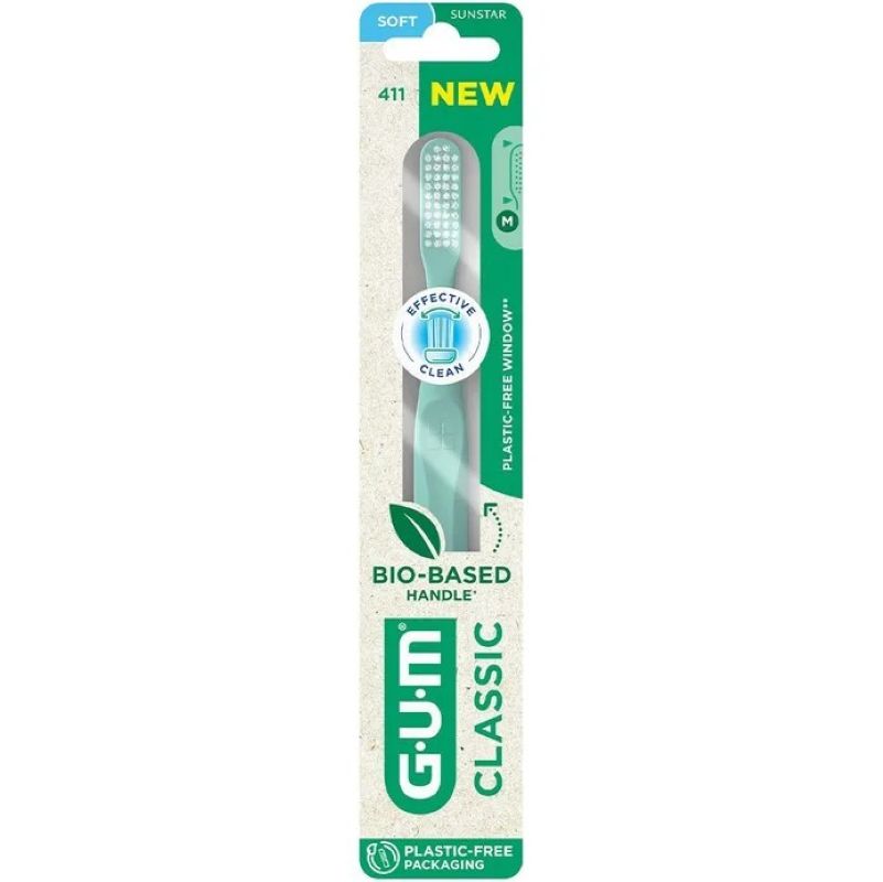 Gum Classic 411 Sunstar Spazzolino Morbido Testina Regolare 1 Spazzolino - Immagine 11