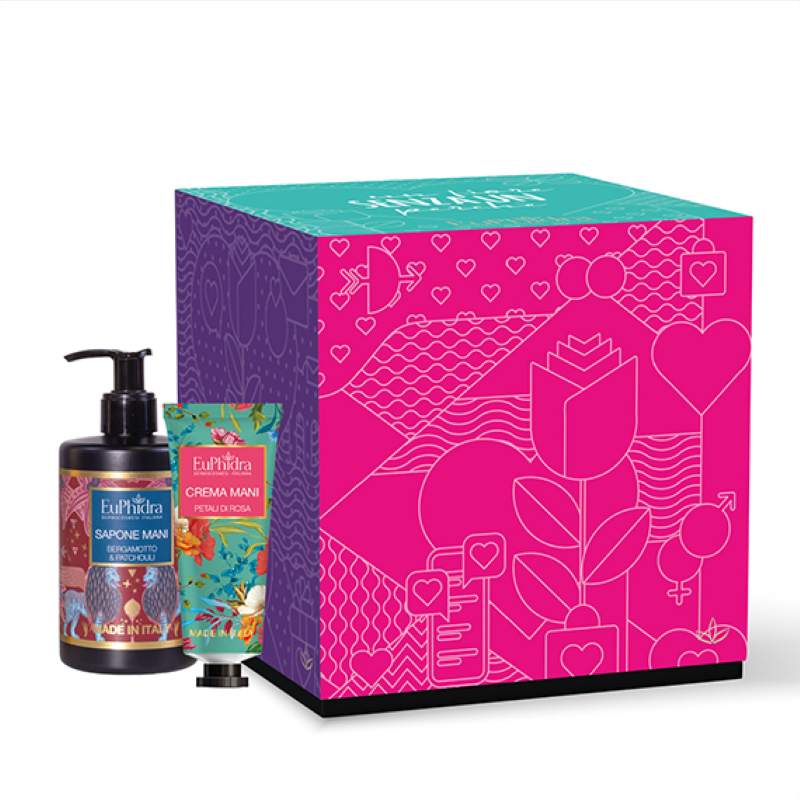 Zeta Farmaceutici Spa Crema Euphidra Cofanetto Di Natale Un Fiore Senza Un Perchè - Mani + Sapone Mani