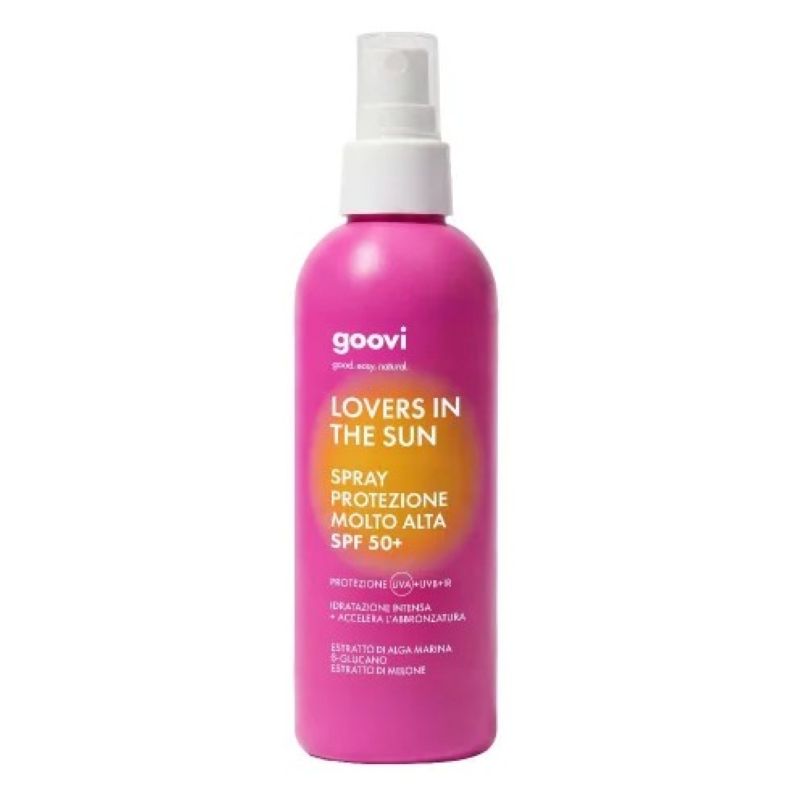 Goovi Lovers In The Sun Crema Spray Corpo SPF50+ - Protezione solare alta per il corpo - 200 ml