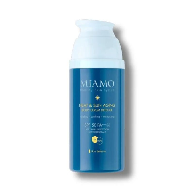 Miamo Heat&Sun Aging Body Serum Defence SPF50+ - Siero Solare Per Il Corpo Con Protezione Solare Molto Alta - 100 Ml