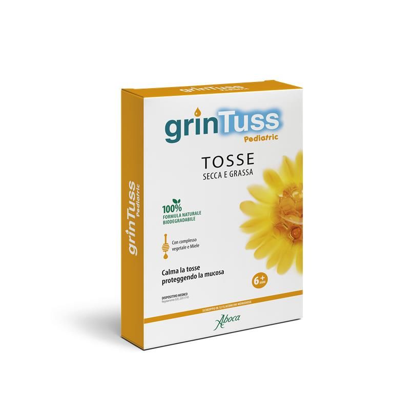 Aboca Grintuss Pediatric - Sciroppo Per La Tosse Secca E Grassa 12 Flaconcini - Immagine 3