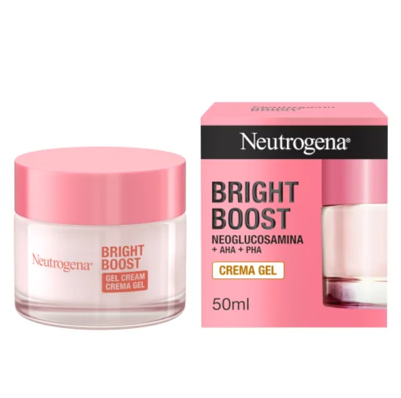 Neutrogena Bright Boost Crema Idratante Per Viso, Crema Gel Illuminante Viso Con Neoglucosamina 50 Ml