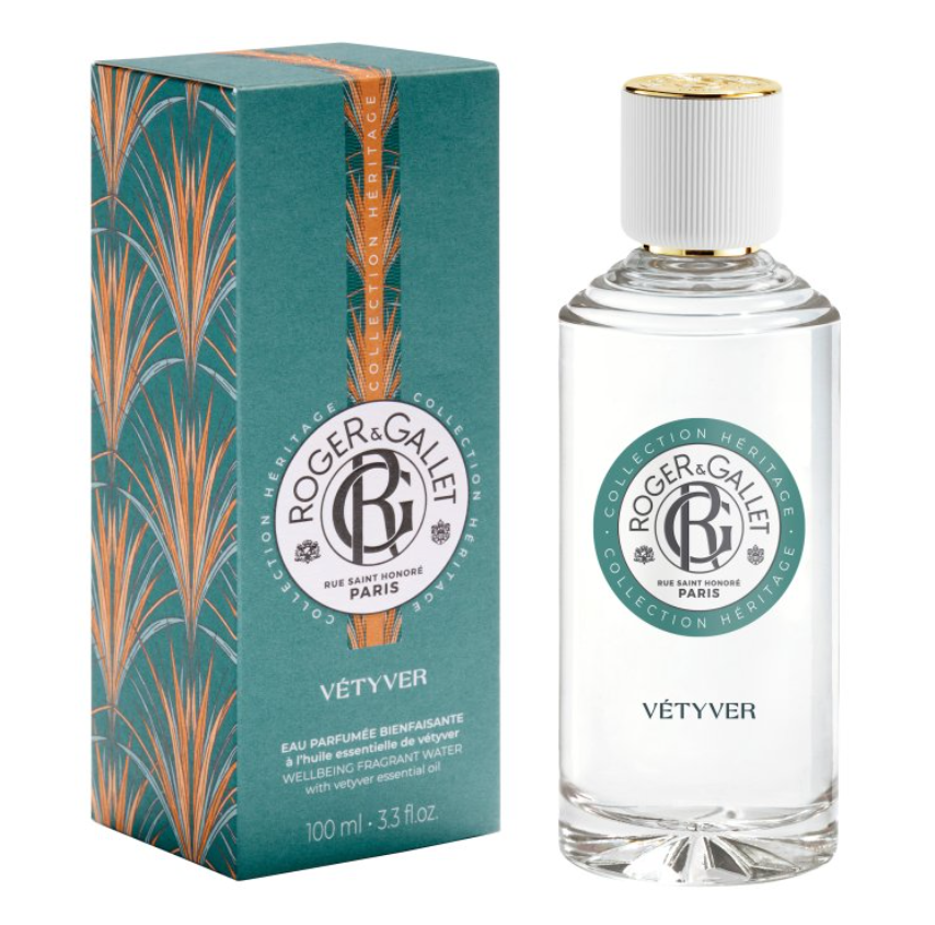 Roger&Gallet (Lab. Native It.) Roger & Gallet Vètyver Eau Parfumee - Acqua Profumata Fresca E Rilassante - Heritage Collection - 100 Ml