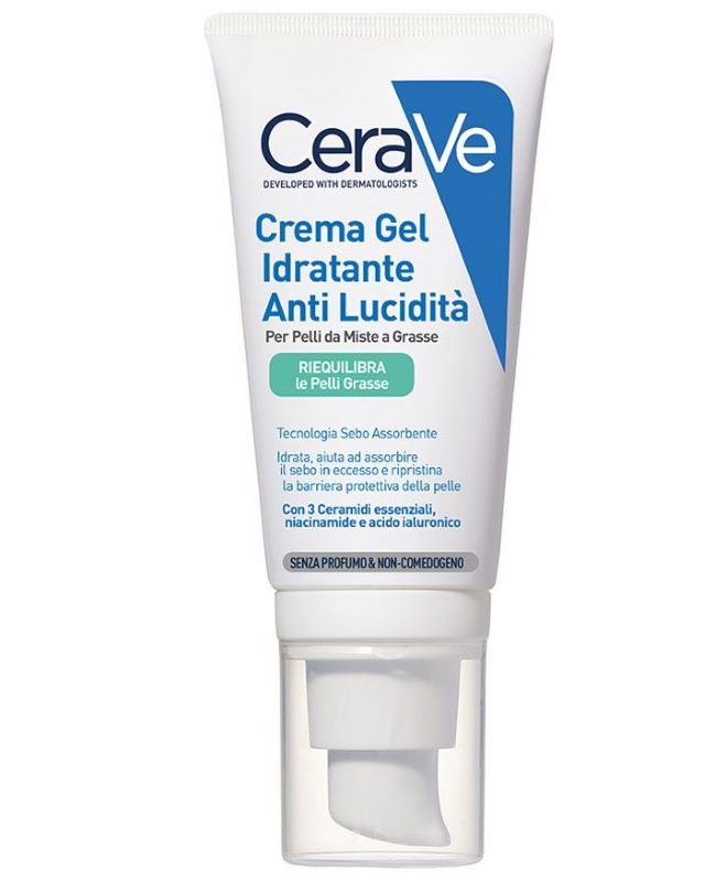 Cerave Crema Viso Idratante Anti-Lucidità - Crema Opacizzante Per Pelle Da Mista A Grassa - 50 Ml