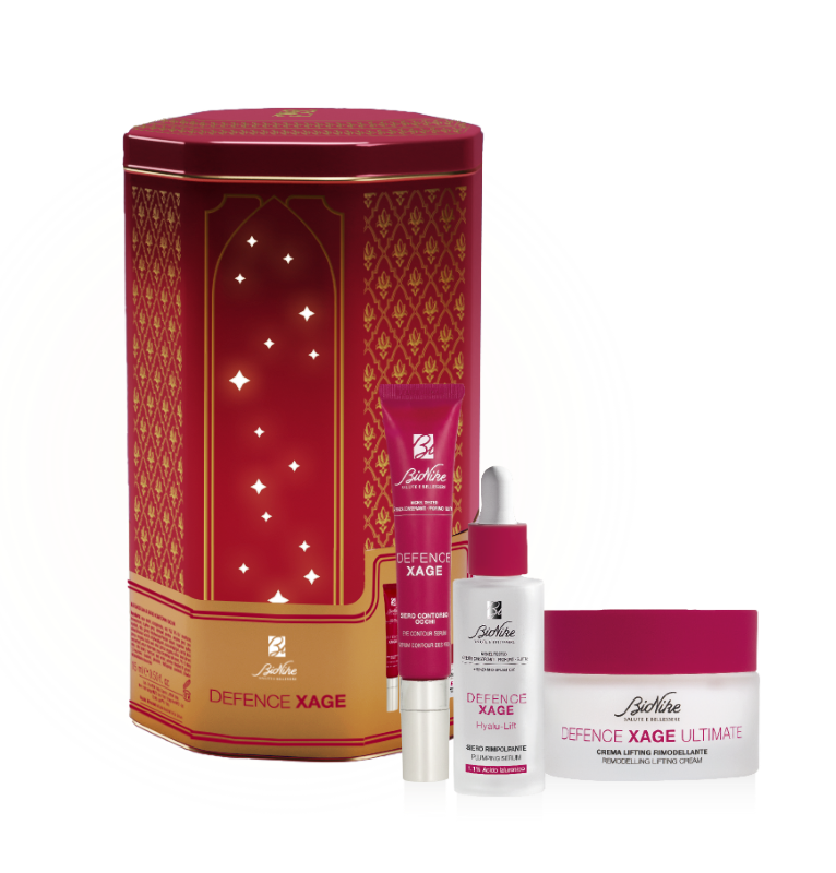 Bionike Cofanetto di Natale 2024 Defence Xage - Crema lifting rimodellante + Siero rimpolpante + Siero contorno occhi