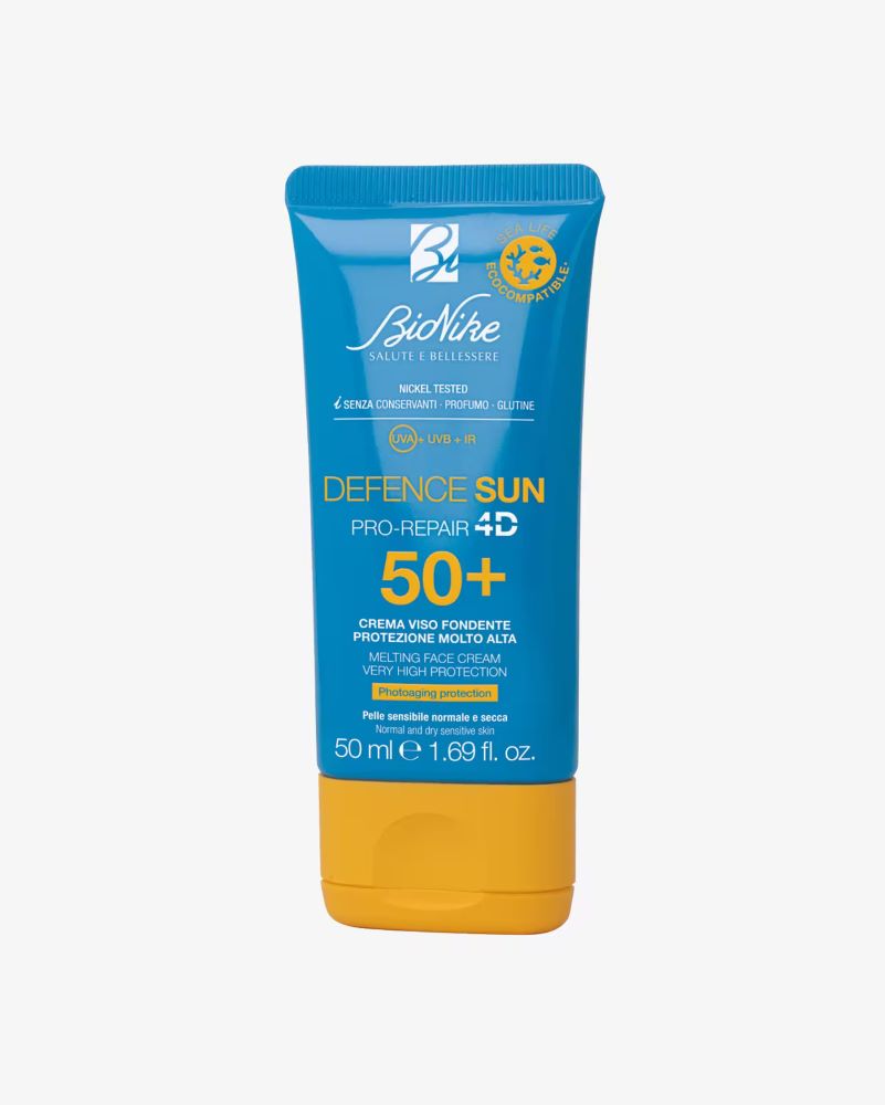 Bionike Defence Sun Crema Viso Fondente SPF50+ - Protezione solare viso molto alta - 50 ml