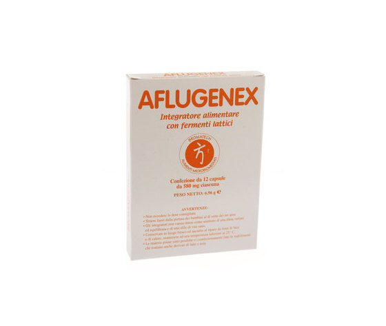 Aflugenex - Integratore per l'equilibrio della flora batterica intestinale - 12 capsule