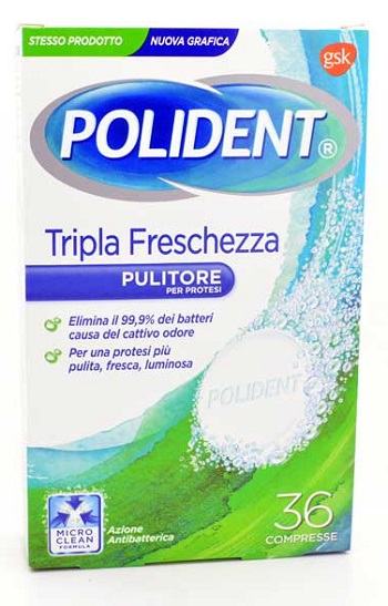 216 compresse Polident Intensa Freschezza pulitore quotidiano protesi batteri - Immagine 5