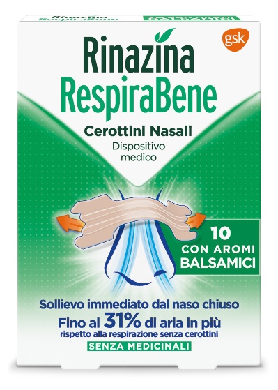 Rinazina Respirabene Cerotto Nasale Balsamico Adulti 10 cerotti