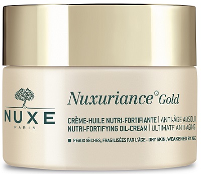 Laboratoire Nuxe Italia Srl Crema Nuxe Nuxuriance Gold Olio Nutri-Fortificante - Viso Anti-Età Per Pelle Secca - 50 Ml