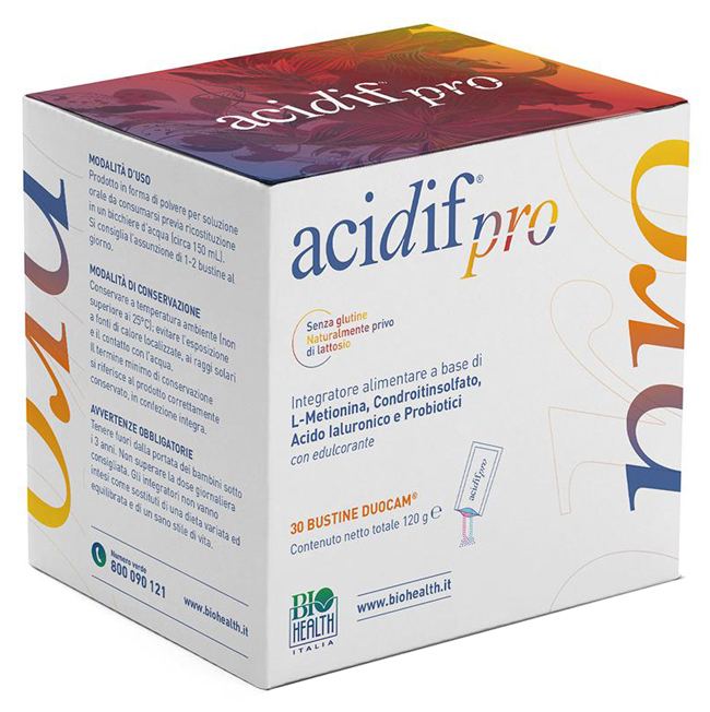 Acidif Pro - Integratore per l'equilibrio della flora batterica intestinale - 30 buste