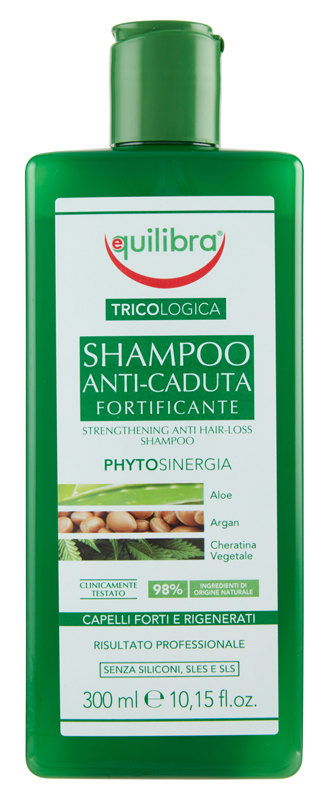 Equilibra , Shampoo, Shampoo Anti-Caduta Fortificante Shampoo Rinforzante Contro La Caduta Dei Capelli Aloe. Argan. (Shampoo Liquido, 300 Ml) - Immagine 5