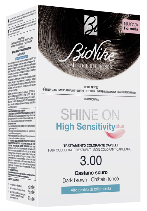 Bionike Shine On High Sensitivity Plus Castano Scuro 3,00 Rivelatore In Crema 75 Ml + Colorante 50 - Immagine 10