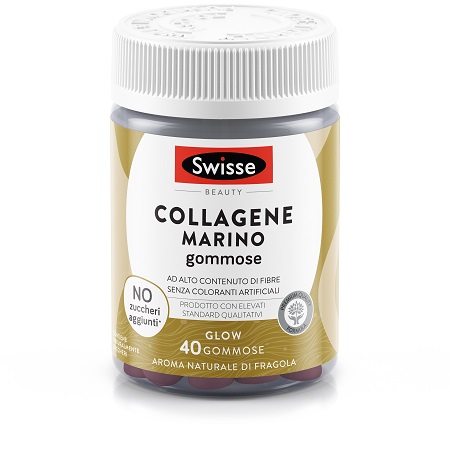 Swisse Collagene Marino - Integratore di collagene marino in pastiglie gommose, 200 mg collagene marino, senza zuccheri aggiunti, confezione da 40 pastiglie, gusto fragola-image