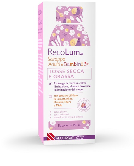 RecoLum - Sciroppo Adulti E Bambini 3+ Per Tosse Secca E Grassa 150 ml - Immagine 8