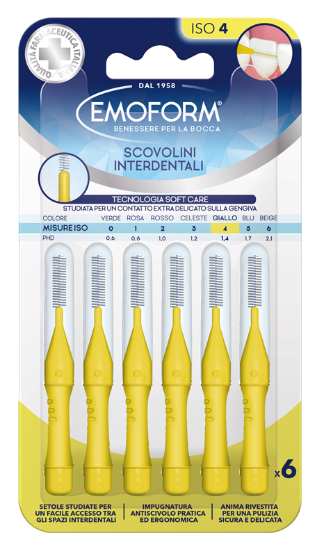 Polifarma Emoform Scovolini Interdentali Giallo Misura Iso 4 1 Pz Spazzolino Da Denti - Immagine 8