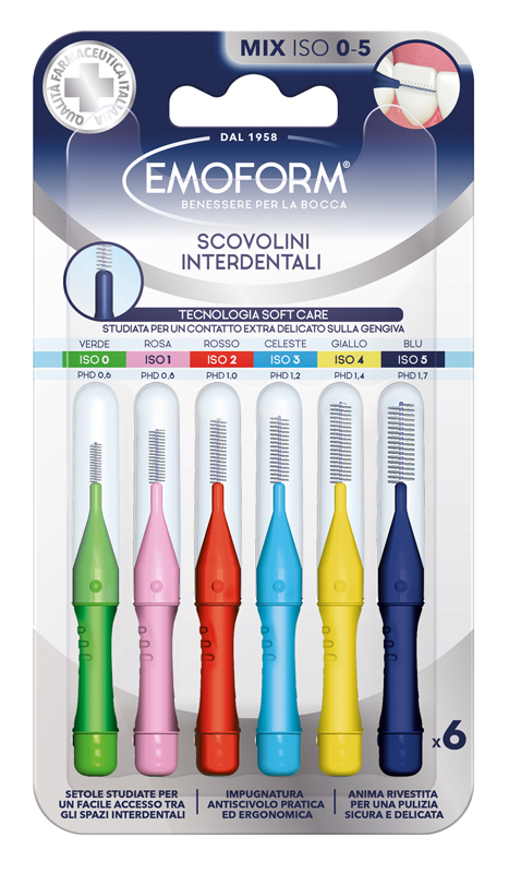 Polifarma Benessere Srl Emoform Scovolini Interdentali Iso 0-5 Mix 6 Pezzi - Immagine 8