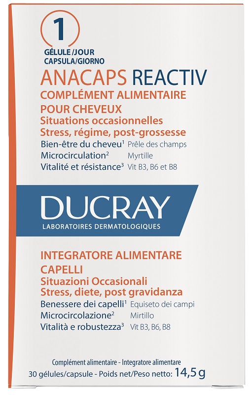 Ducray Anacaps Reactiv Integratore Per Capelli 30 Compresse-image