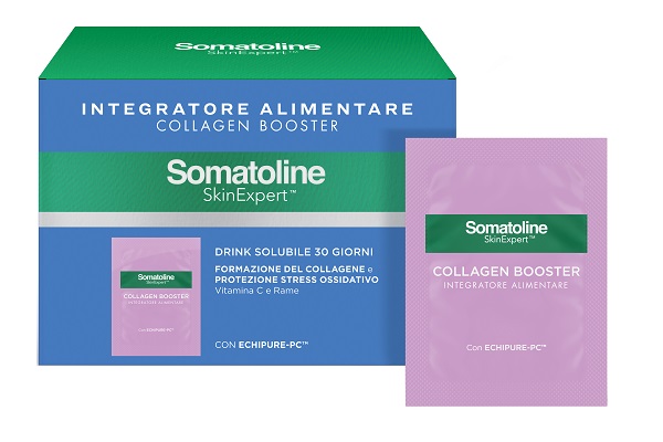 Somatoline Skinexpert Verde/Rosso Integratore Somatoline Skin Expert Collagen Booster, 30 Bustine - Immagine 3