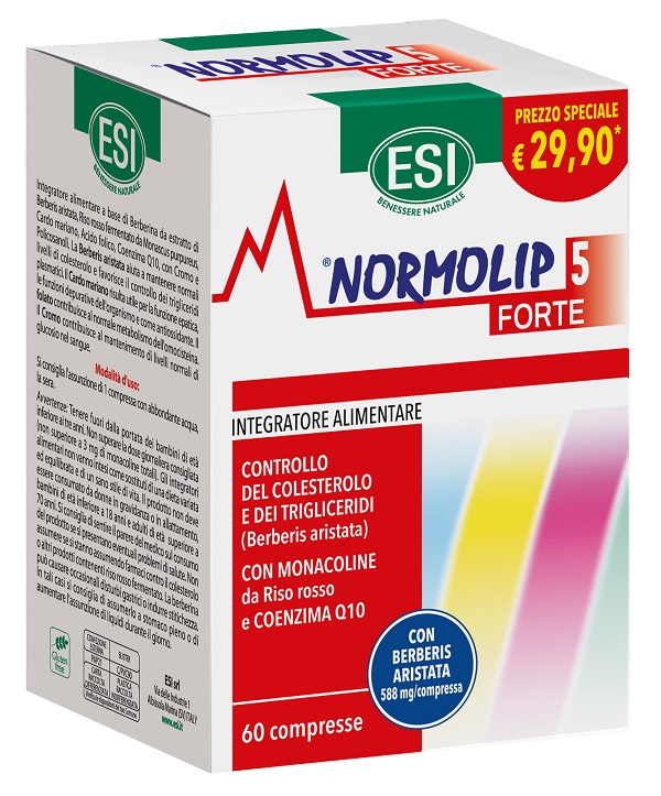 Esi Rosso Normolip 5 Forte Integratore Controllo Colesterolo E Benessere Cardiovascolare 60 Compresse - Immagine 4