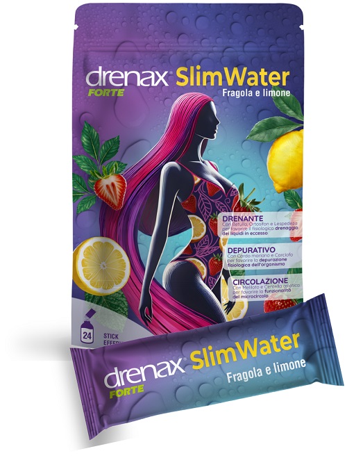 Drenax Forte Slim Water Fragola E Limone 24 Bustine - Immagine 4