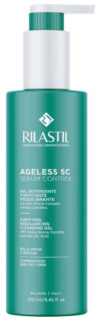 Rilastil ageless sc sebum control gel detergente purificanteriequilibrante 250 ml - Immagine 4