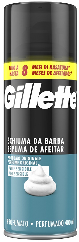 Gillette Uomo Schiuma Da Barba + Gel Da Barba, Schiuma Da Barba Per Pelli Sensibili 400 Ml (400 Ml, Schiuma Da Barba) - Immagine 6