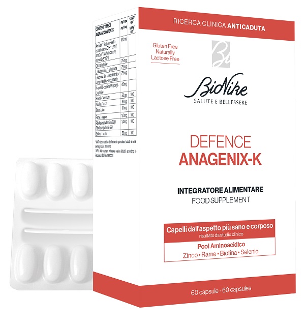 Defence Anagenix-K Integratore Alimentare per Capelli con AnaGain Nu 60 Capsule - Bionike - Immagine 4