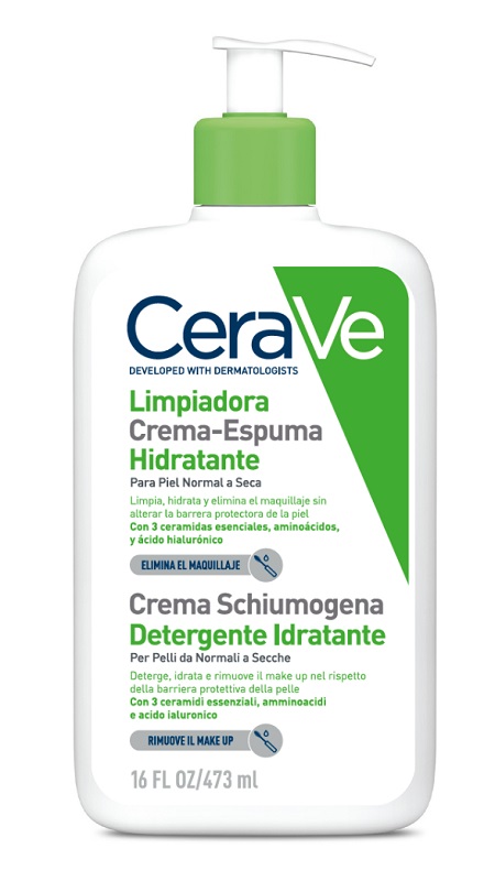 CeraVe Crema Schiumogena Detergente Idratante Viso e Corpo con 3 Ceramidi e Acido Ialuronico 473ml - CeraVe - Immagine 10