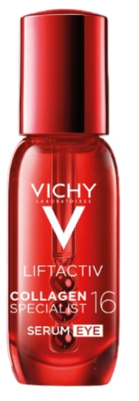 Vichy Liftactiv, Collagen Specialist 16, Siero Contorno Occhi, Per Tutti I Tipi Di Pelle, Contorno Occhi Compatto E Rimpolpato, Sguardo Fresco E Riposato, Con Ramnosio, Peptidi E Maitake, 15 Ml