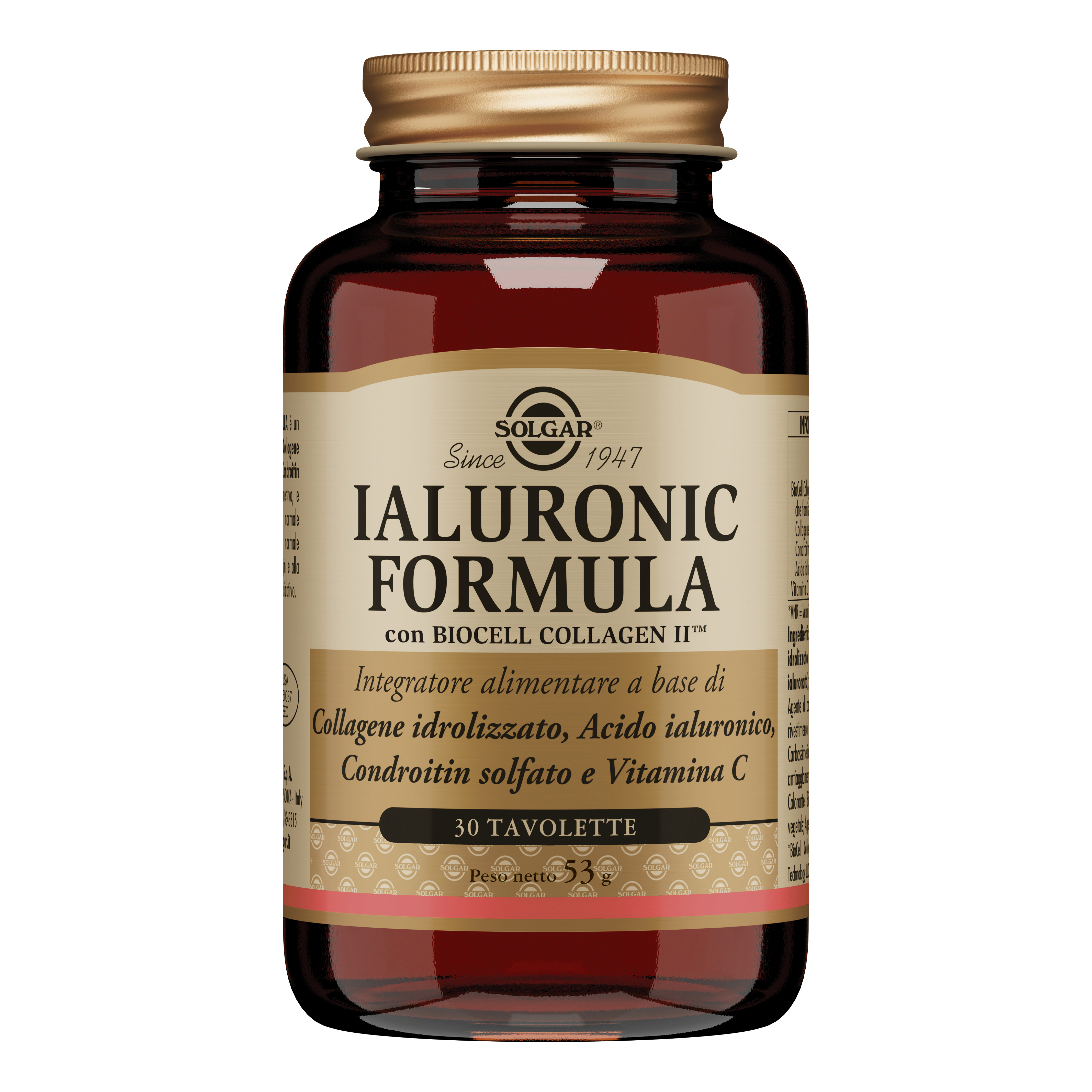 Ialuronic Formula Integratore Alimentare per Pelle e Articolazioni 30 Tavolette - Solgar - Immagine 18