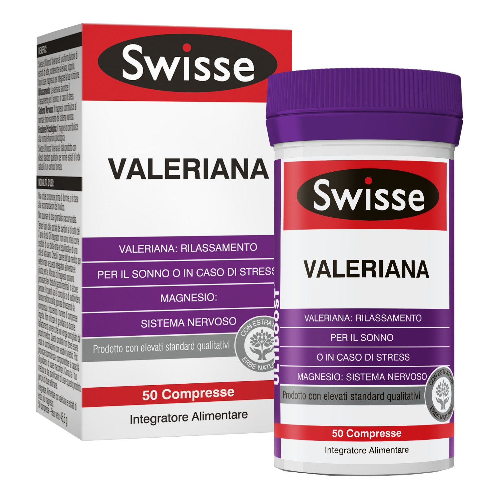 Swisse Sonno & Relax - 50 Compresse, Integratore di valeriana, magnesio